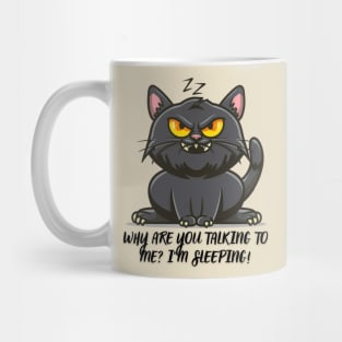 Sleeping angry Cat Mug